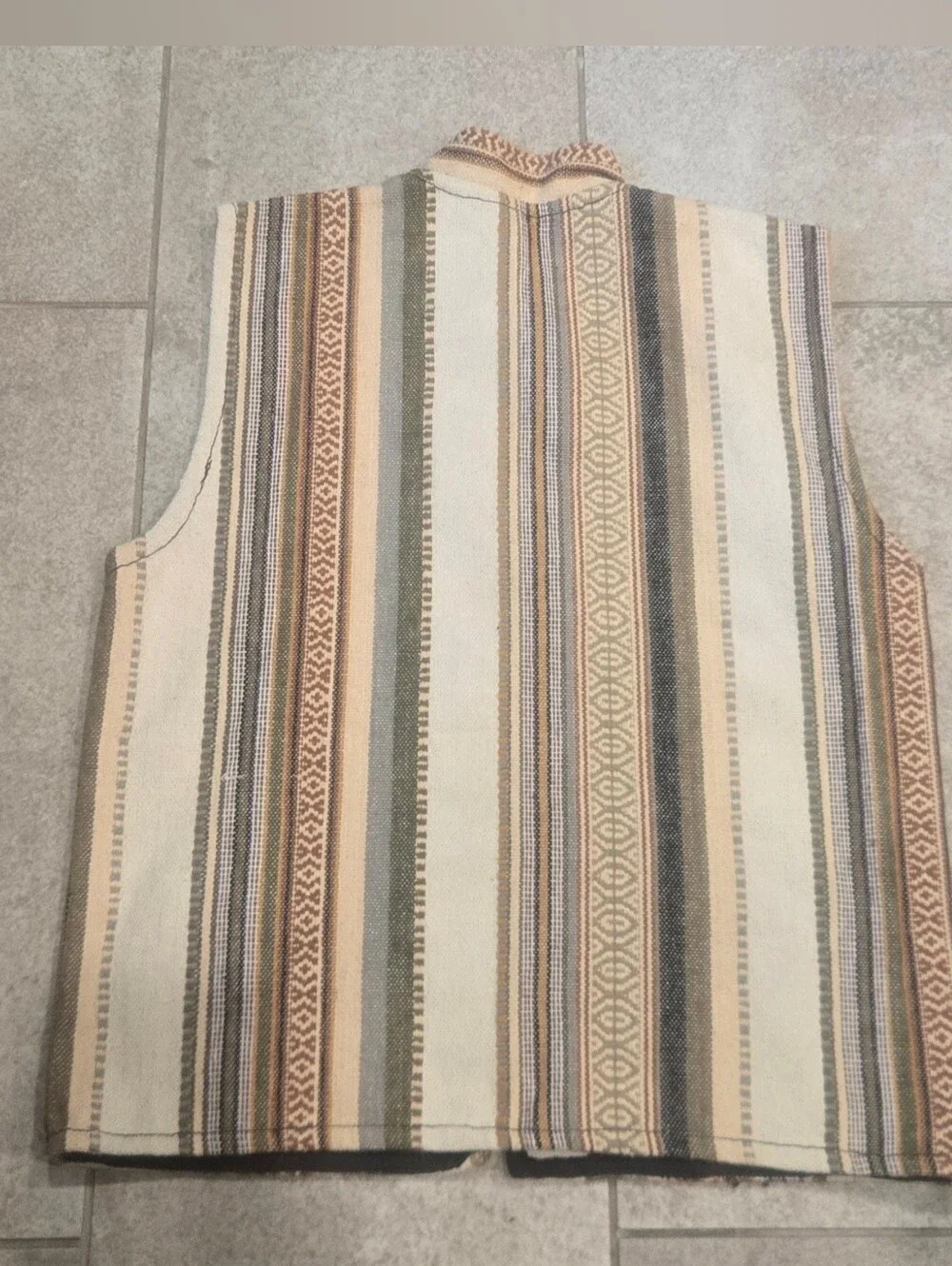 Vtg Southwestern Woven Tapestry Vest